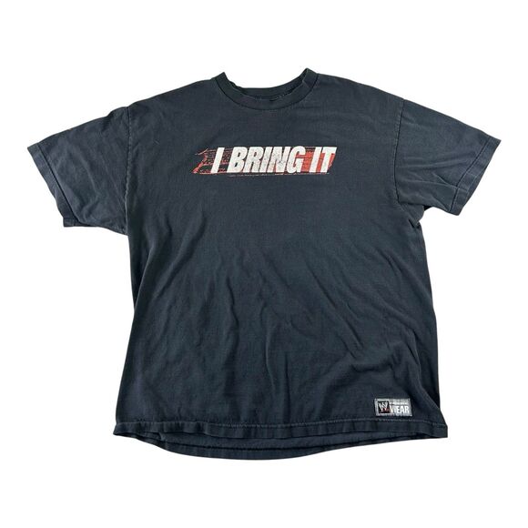 WWE The Rock I Bring It Graphic Shirt Men’s XL Dwayne Johnson Bull Y2K Black - Picture 2 of 12